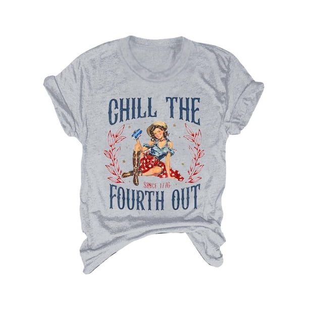 Blusas de Manga Corta para las Mujeres Divertida Impresión Cuello Redondo Camiseta Vintage, Blusas de Primavera para las Mujeres