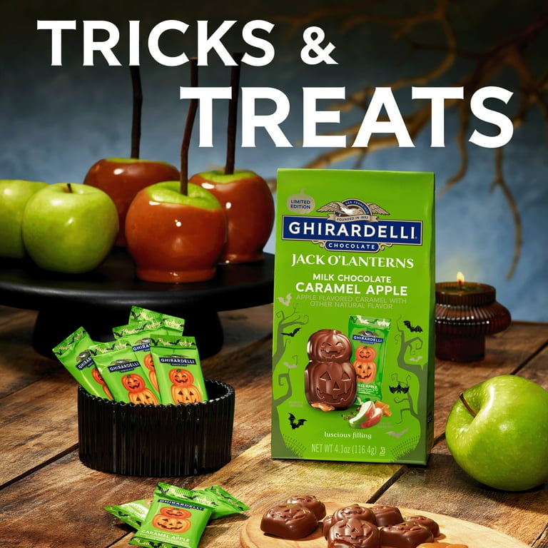 GHIRARDELLI Milk Chocolate Caramel Apple Jack O' Lanterns, 4.1 oz