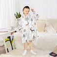 thumbnail image 6 of FORMRS Wearable Blanket Hoodie with Sleeves for Kids Cozy Flannel Sweatshirt, Christmas Forest, 6 of 7