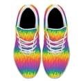 thumbnail image 2 of Rainbow Pride Shoes Men Women Fashion LGBT Sneakers Adult Lightweight Breathable Running Shoes White Size 7, 2 of 7