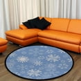 thumbnail image 4 of FREEAM Kids Round Nursery Area Rug 3 ft Snowflakes Winter Christmas Non Slip Play Mats for Kids Boys Girls Playing Room Living Room, 4 of 6
