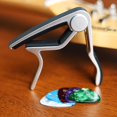 thumbnail image 2 of Capo para guitarra WINGO para guitarra acústica y eléctrica de 6 cuerdas, color plata, 2 of 9