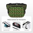 thumbnail image 5 of Honeii Gnomes In Caps Print Square Double Layer Waist Bag,Waist Belt Bag Fashion Fanny Women and Men,For Travel Running Hiking Walking, 5 of 9
