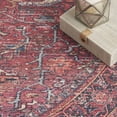 thumbnail image 3 of Nourison New Concept Washables 7'10" x Round Brick Vintage Indoor Non-Slip Flatweave Rug, 3 of 10