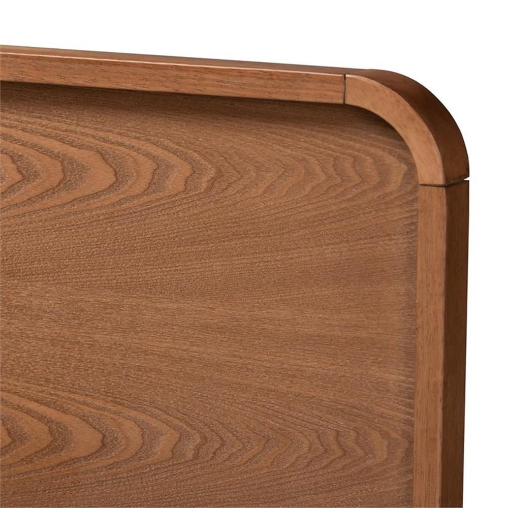 Bowery Hill Wood Walnut Brown Headboard Rectangular Unassembled