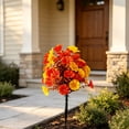 thumbnail image 6 of Autumn Artificial Flower with Ground Stake,16 Inch Fall Warm Tone Floral Pick, Weather Resistant Fake Plant Ornament for Yard Patio Garden Thanksgiving Decor, 6 of 6