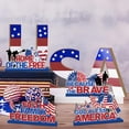 thumbnail image 6 of 4th of July Decorations Table Wooden Sign Independence Day Table Decorations Wooden Centerpieces Tiered Tray Decor for Veterans Memorial Independence Day Party Supplies, 6 of 6