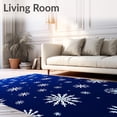 thumbnail image 2 of ODIKA 4'x6' Machine Washable Non-Slip Area Rug, Enchanted Snowy Evening Stylish Decorative High Traffic Rug with Pad, Blue, 655870, 2 of 8