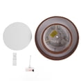 thumbnail image 2 of LED Flush Mount Ceiling Light Fixture, 3000K-6000K, Walnut Wood Grain Modern LED Ceiling Light with Remote Control for Living Room, Hallway, 2 of 7