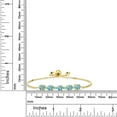 thumbnail image 5 of Gem Stone King 4.57 Ct Blue Zircon Swiss Blue Topaz 18K Yellow Gold Plated Silver Tennis Bracelet for Women, 5 of 5