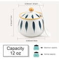 thumbnail image 2 of Sugar Bowl Farmhouse Ceramic with Lid and Spoon 12 oz Dishwasher Safe, 2 of 8