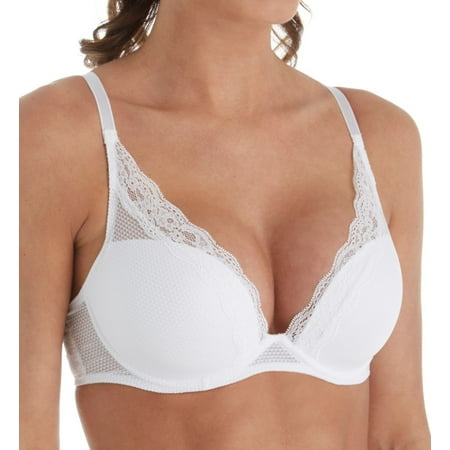 

Women s Passionata 5701 Brooklyn Lace Plunge T-Shirt Bra (White 32F)