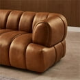 thumbnail image 6 of Roven Mid-Century Modern Luxury Living Room Couch in Cognac Tan Leather, 6 of 6