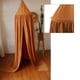 thumbnail image 5 of Dosel marrón, marco de cama transparente, mosquitera, dosel redondo, decoración de la casa para niños, 5 of 9