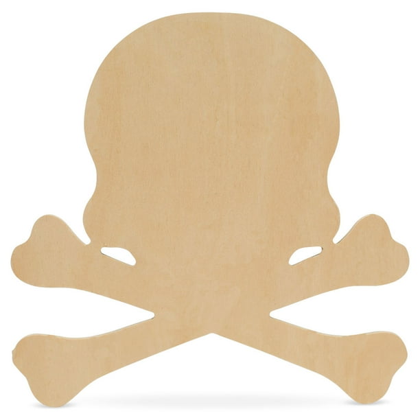 Wood Skull Cutouts 12 x 117/10 Inch, Pack of 3 Fall Unfinished Wood