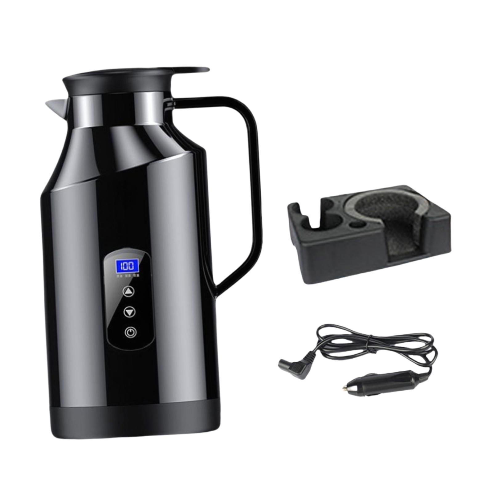 Wzmzjy 12V 24V Car Kettle Electric Boiler Car Heated Mug Hot Water Kettle Universal for 1500ml With Base