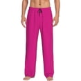 thumbnail image 2 of Lsque Darkmagenta Print Men's Pajama Pants, Lounge Pant - Comfortable Home Wear,Elastic Waistband, Stylish Design-Large, 2 of 9