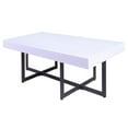 thumbnail image 2 of Furniture of America Vasket Contemporary Metal 3-Piece Coffee Table Set in White, 2 of 20