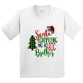 thumbnail image 3 of Inktastic Santa is Promoting Me to Big Brother Green Plaid Tree Youth T-Shirt, 3 of 5