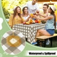 thumbnail image 3 of decorUhome 6Pcs Disposable Tablecloth for Rectangular Table, 54x108 Inch Khaki and White Checkered Table cover for Party, Birthday, Picnic, 3 of 8