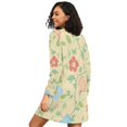 thumbnail image 2 of FORMRS Womens Long Sleeve Nightgowns Crew Neck Sleep Shirt Soft Pajamas Sizes S-3XL, Colorful Flower, 2 of 8