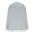 thumbnail image 5 of Sexlip Oversized Hoodies for Women Lace Trim Long Sleeve Hooded Sweatshirt Casual Trendy Fashion Splice Loose Fit Top Gray XXXL, 5 of 6