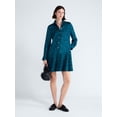 thumbnail image 3 of Free Assembly Women's and Women's Plus Striped Drop Waist Shirtdress with Long Sleeves, Sizes XS-4X, 3 of 5