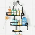 thumbnail image 2 of LEDMOMO Shower Rack Hanging Black - Multi-Functional, Metal Material, Wall-Mounted, Ample Storage, 2 of 7