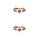 thumbnail image 1 of Jumpingount elegante y moderna con forma de corazón para mujer, piedras preciosas naturales, pulseras trenzadas con cuentas de piedra hechas a Rojo 2Conjunto, 1 of 6