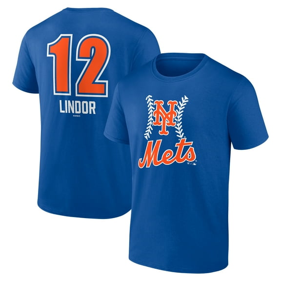 Men's Francisco Lindor Royal New York Mets Fastball Player Name & Number T-Shirt