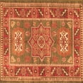 thumbnail image 1 of Ahgly Company Indoor Square Geometric Orange Traditional Area Rugs, 7' Square, 1 of 1