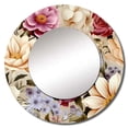 thumbnail image 2 of Designart "Blossoming Spring Array" Floral Rund Mirror For Wall Decor - Large Multicolor Round Printed Mirror -Cottage Round Living Room Mirror - 29" x 29", 2 of 6