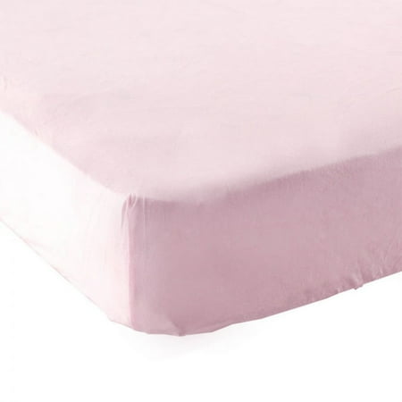 Luvable Friends Baby Girl Fitted Crib Sheet Pink Solid One Size