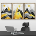 thumbnail image 2 of wall26 Framed Wall Art Print Set Black, Yellow and Gray Geometric Mountains Nature Wilderness Illustrations Modern Art Rustic Colorful Multicolor for Living Room, Bedroom, Office - 16"x24"x, 2 of 5