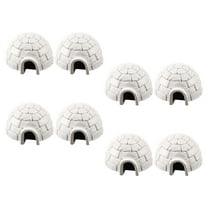 Niceauty 8Pcs White Plastic Ice House Figurines Realistic Igloo Decoration for Home and Sand Table