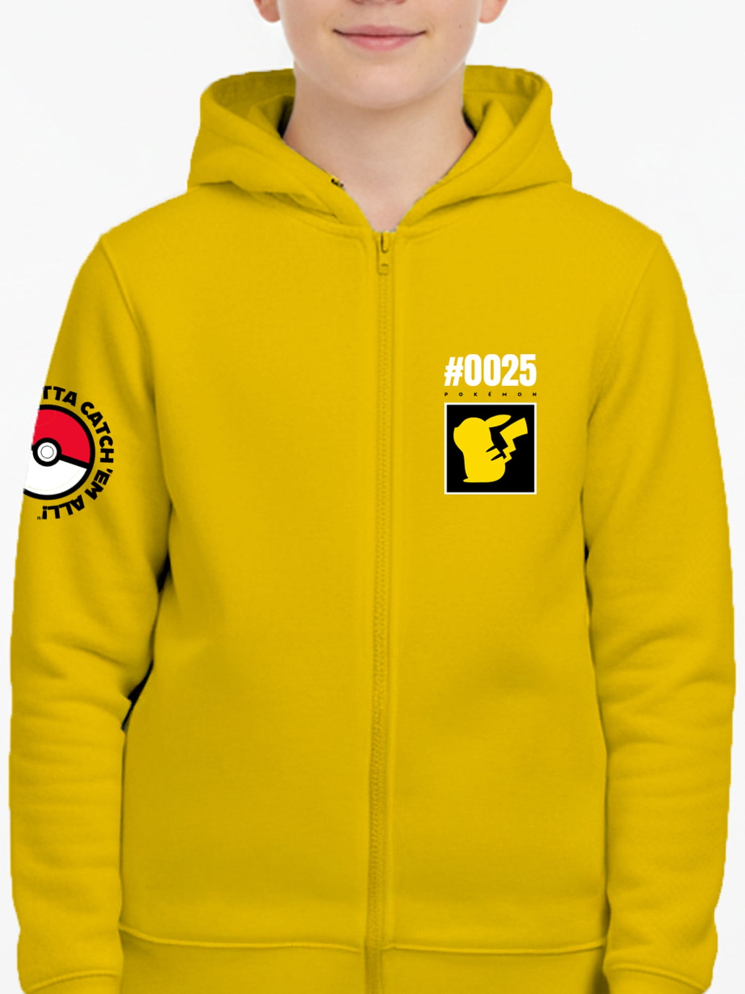 Boys, Licensed Cosplay Hoodie, Pokemon Pikachu, Sizes XS-XXL