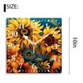 thumbnail image 2 of 10 Inch Wall Clock Battery Operated Silent Clock Decorative for Office, Kitchen, Outdoor, Living RoomHoney Bees Sunflower Floral Multicolor, 2 of 4