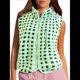 thumbnail image 1 of Chaleco de Cuadros para Mujer, Sin Mangas, de Forro , de Invierno, con Cuello Alto, Cremallera y Bolsillo en el Pecho. Amarillo-Verde S, 1 of 9