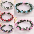 thumbnail image 5 of opvise Rose Flower Crown Headband Wreath Party Wedding Bridal Garland Hairband Headwear, 5 of 7