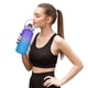 thumbnail image 4 of Botella de agua de 2L con marcador de tiempo motivacional | Tapa de bloqueo abatible a prueba de fugas | Plástico copoliéster libre de BPA | Boca ancha y paja desmontable | Garrafa deportiva de gran, 4 of 7
