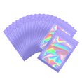 thumbnail image 1 of 100 bolsas de almacenamiento con sellado holográfico, embalaje cosmético (púrpura 9x12 cm) Ehuebsd Libre de BPA, 1 of 9