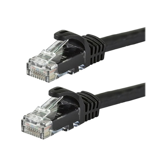 Monoprice FLEXboot Series - Patch cable - RJ-45 (M) to RJ-45 (M) - 30 ft - UTP - CAT 5e - snagless, stranded - black