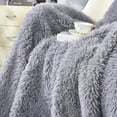 thumbnail image 5 of Home Soft Things Shaggy Long FauxFur Throw Blanket 108"X88" - GRAY, 5 of 5