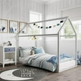 thumbnail image 1 of Max & Finn Skyler Metal House Bed, Twin, 1 of 9
