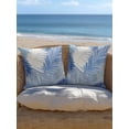thumbnail image 5 of Outdoor Pillows Waterproof, Blue Grey Palm Leaves Throw Pillows with Inserts Included, Summer Tropical Plants Botanical Indoor Outdoor Decorative Lumbar Pillow for Bed/Couch/Patio 16"x16", 2Pcs, 5 of 8