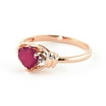 thumbnail image 2 of Galaxy Gold 1.01 ct 14k Solid Rose Gold Embrace of Love Heart Shape Ruby Diamond Ring 4343 (7), 2 of 6