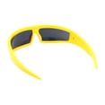 thumbnail image 4 of Robotic Futurism Streamline Wrap Arm Rectangular Plastic Sunglasses Yellow - Black, 4 of 4