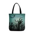 thumbnail image 2 of ASHLEIGH Halloween Zombie Party with Bats and Full Moon Canvas Tote Bag Tote Shopping Bag Washable Grocery Tote Bag, Craft Canvas Bag for Women Men Kids, 2 of 3