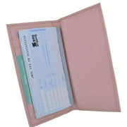Basic PU Leather Checkbook Covers Light Pink