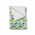 thumbnail image 2 of Birds Soft Flannel Fleece Throw Blanket, Romantic Perched Spotted Sparrows Wet in Wet Watercolor Technique, Cozy Plush for Indoor and Outdoor Use, 70" x 90", Pale Green Green, by Ambesonne, 2 of 6